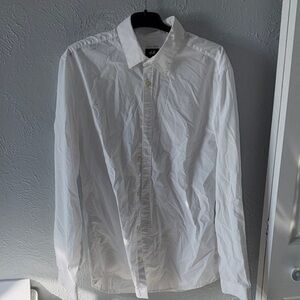 H&M Men's White Dress Shirt-M